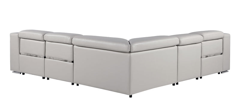 1116 - Power Reclining Italian Leather Sectional - R&R Furniture Gallery (Fountain Valley, CA)