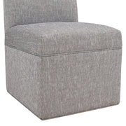 Della - Upholstered Castered Chair - Gray - R&R Furniture Gallery (Fountain Valley, CA)