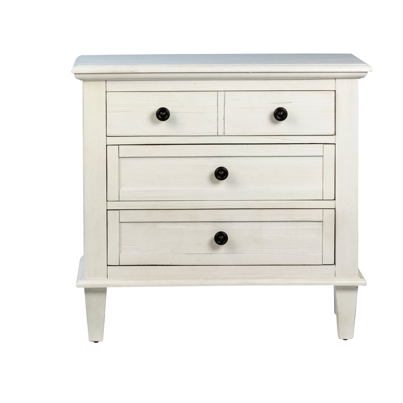 Lugano - Nightstand With 3 Drawers - Whitewash