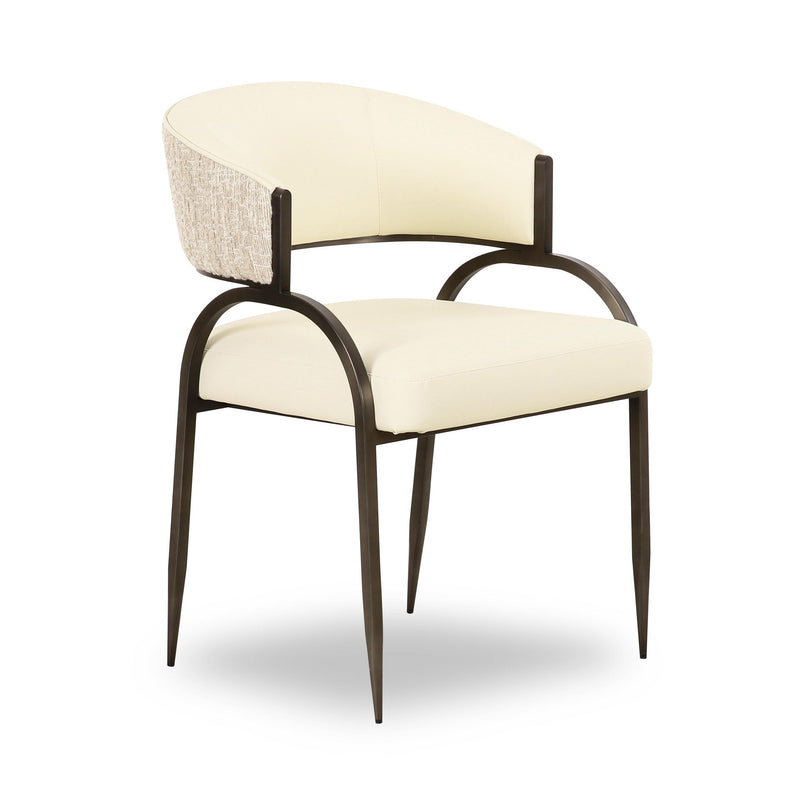Tatum - Vegan Leather 2-Tone Dining Chair - R&R Furniture Gallery (Fountain Valley, CA)
