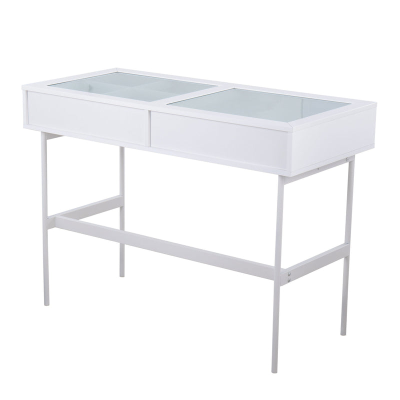 Lumi Source Emery contemporary console table with sleek design, modern wood finish, and minimalist aesthetic for entryways and living rooms.