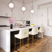 Lisa - Velvet Counter Stool - R&R Furniture Gallery (Fountain Valley, CA)