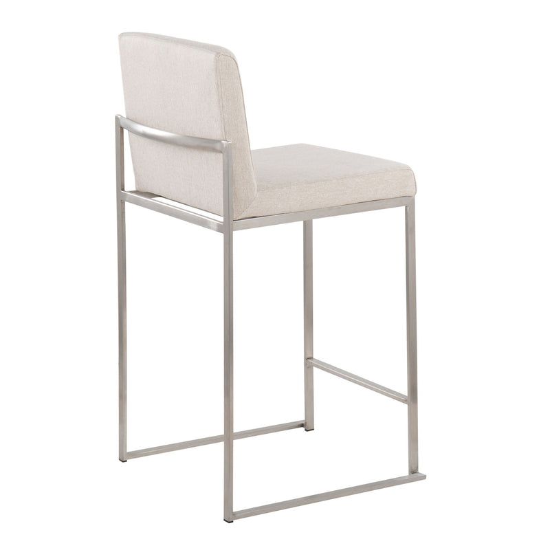 Lumi Source Fuji contemporary high back counter stool with functional design, featuring a sleek modern style and comfortable seating.