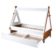 Loreen - Twin Bed - Oak & White - R&R Furniture Gallery (Fountain Valley, CA)