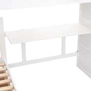L Shaped Bunk Bed With 3 Drawers, Portable Desk And Wardrobe - R&R Furniture Gallery (Fountain Valley, CA)