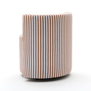 TOV Furniture Alyssa striped rolling desk chair with black, white, and gray fabric upholstery and adjustable height.
