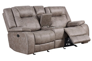 Blake - Reclining Console Loveseat - Desert Taupe