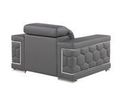 296 - Genuine Leather Chair - R&R Furniture Gallery (Fountain Valley, CA)