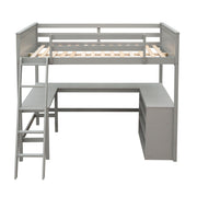 Loft Bed With Shelves With Desk - R&R Furniture Gallery (Fountain Valley, CA)