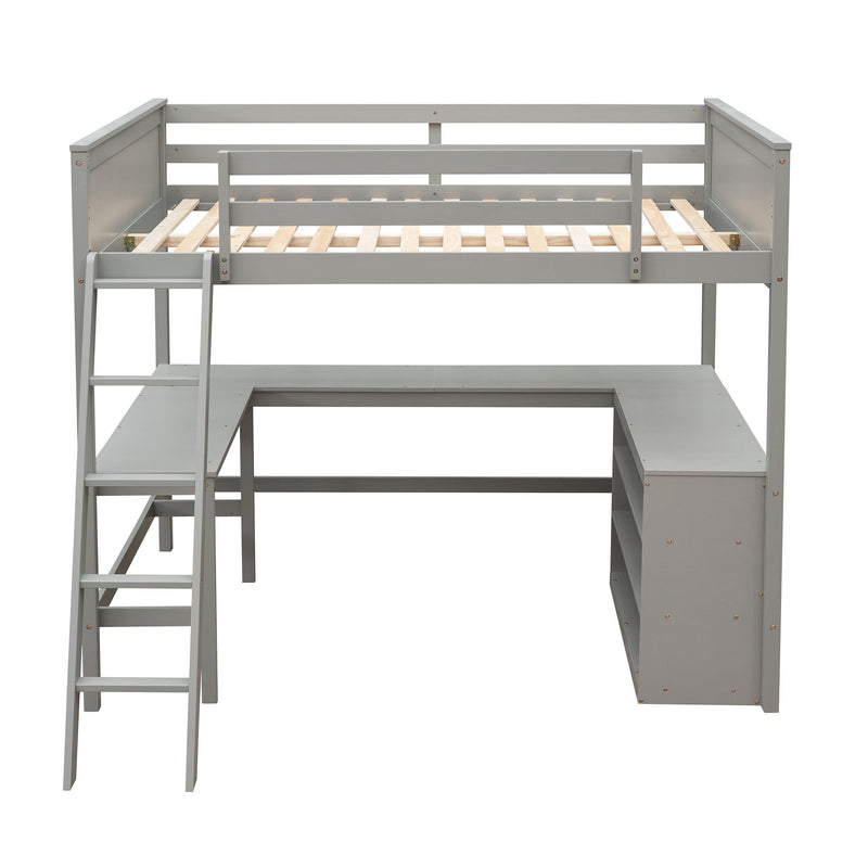 Loft Bed With Shelves With Desk - R&R Furniture Gallery (Fountain Valley, CA)