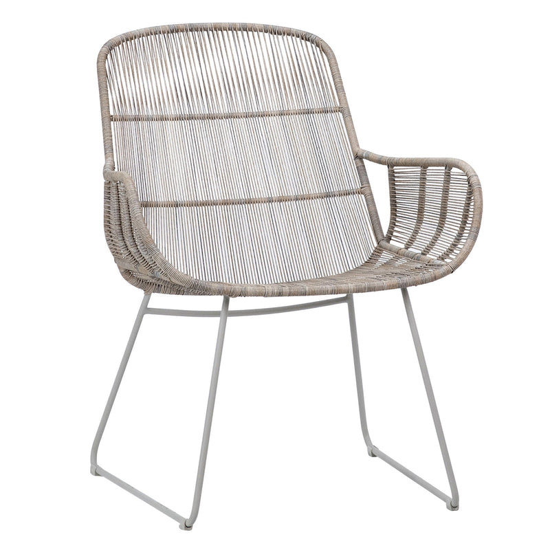 Anton - Outdoor Occasional Chair - Sand And White