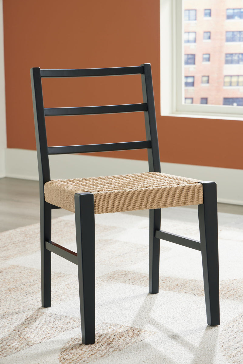 Isanti - Dining Room Side Chair (Set of 2) - Light Brown / Black - R&R Furniture Gallery (Fountain Valley, CA)