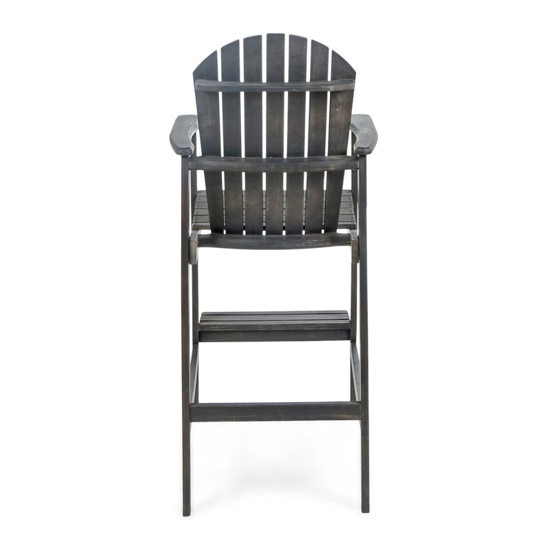 Outdoor Acacia Wood Adirondack Barstools (Set of 2) - R&R Furniture Gallery (Fountain Valley, CA)