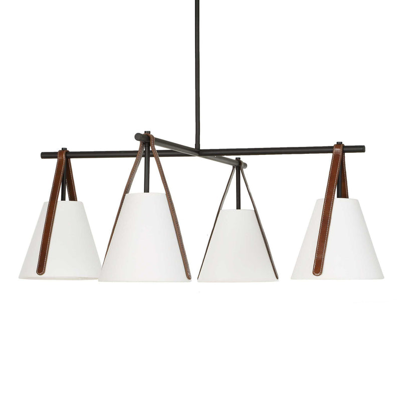 Reins - Accent Straps 4 Light Chandelier - Black