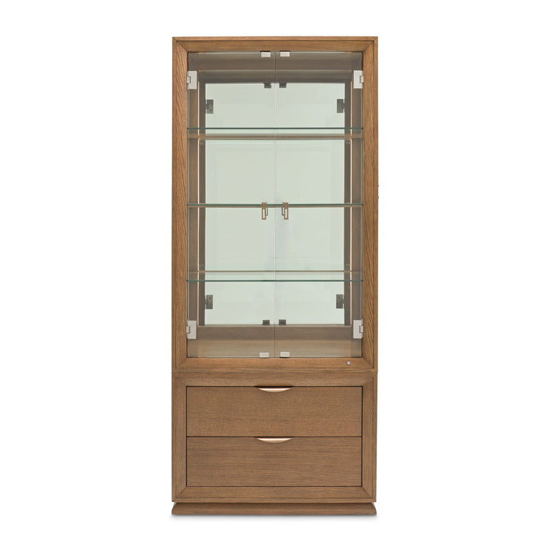 Portrait - Display Cabinet - Sienna Brown - R&R Furniture Gallery (Fountain Valley, CA)