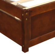 DreamHaus platform storage bed with wood frame, two drawers, and headboard, showcasing a modern and functional bedroom design.