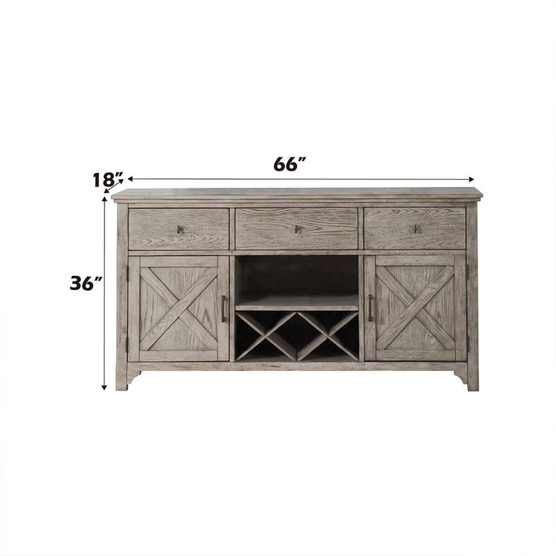 Rocky - Server - Gray Oak - R&R Furniture Gallery (Fountain Valley, CA)