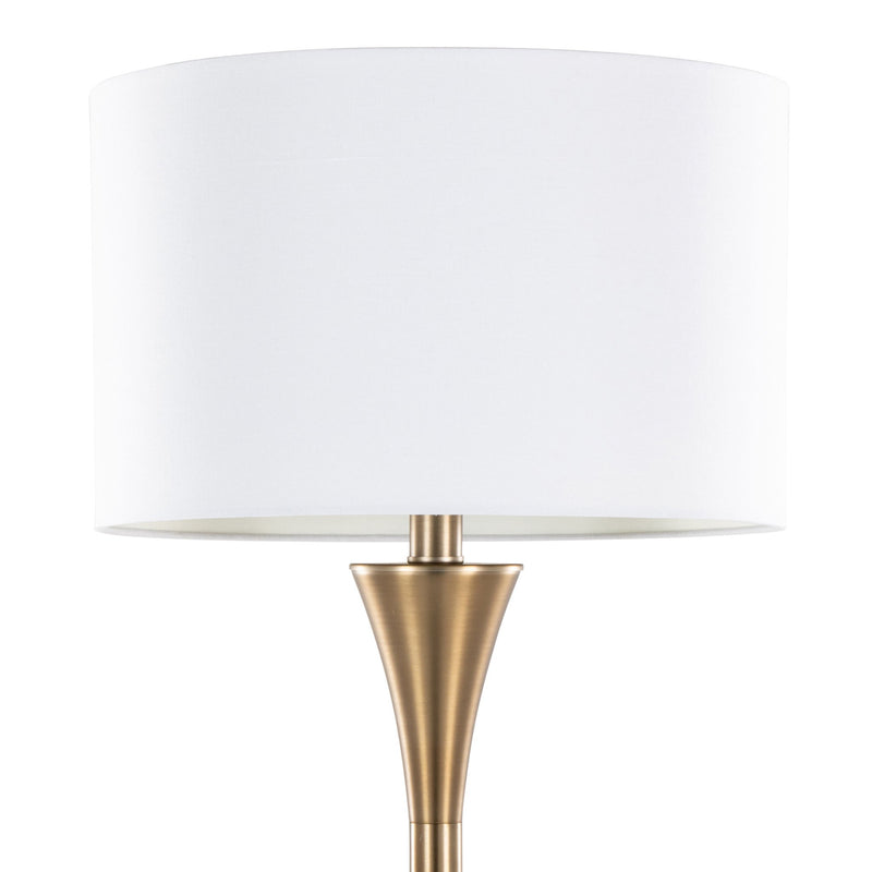 Lumi Source Lenuxe contemporary floor lamp with a sleek design and tall standing structure, ideal for modern living spaces.