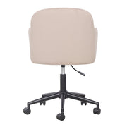 TOV Furniture Sydney desk chair with cushioned seat and backrest, black metal legs, and modern design for office or workspace.