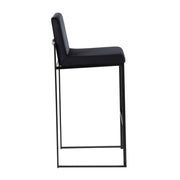 Lumi Source Fuji contemporary high back barstool with elegant design, showcasing sleek modern style and wooden accents.