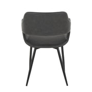 Pair of Lumi Source Margarite mid-century modern dining chairs, featuring sleek wood frames and comfortable upholstered seats.