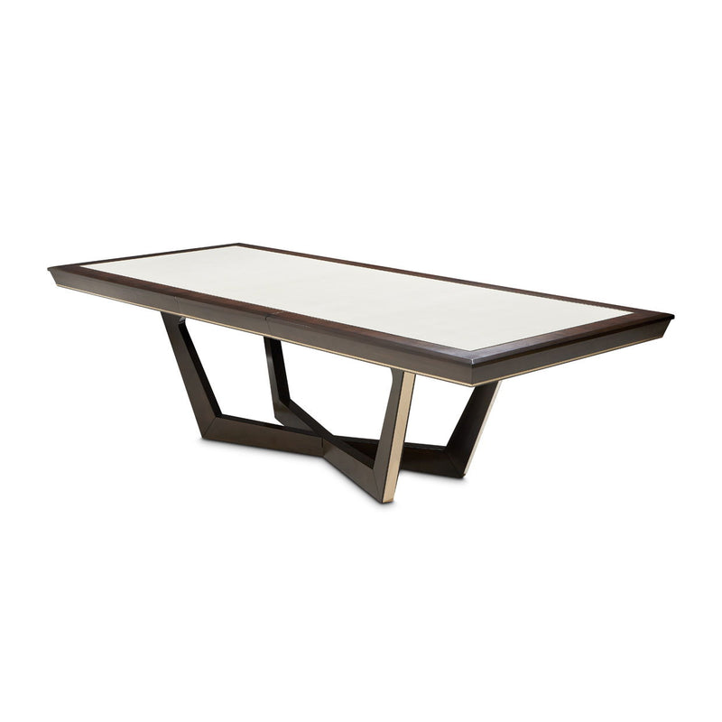 Belmont Place - Rectangular Dining Table - White / Dark Brown - R&R Furniture Gallery (Fountain Valley, CA)
