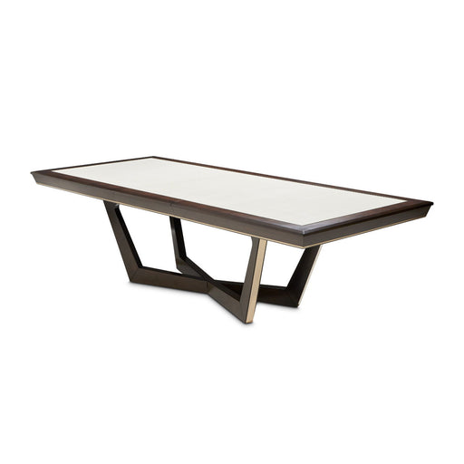 Belmont Place - Rectangular Dining Table - White / Dark Brown - R&R Furniture Gallery (Fountain Valley, CA)