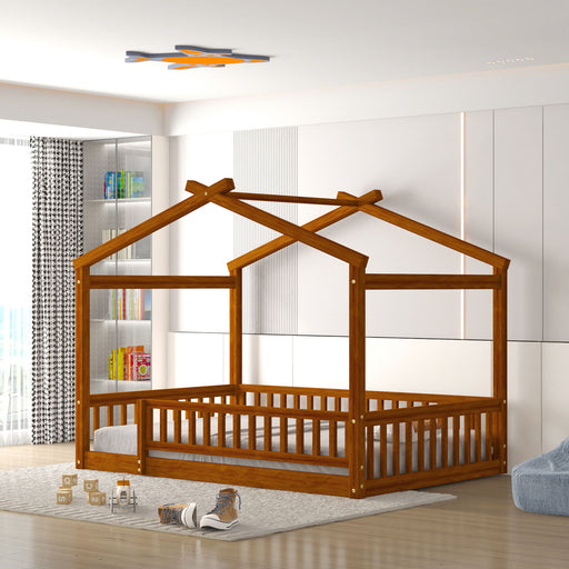 Bed House Bed Frame With Fence - R&R Furniture Gallery (Fountain Valley, CA)