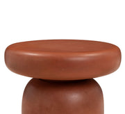 Modern Lydia side table by TOV Furniture with a sleek design and wooden finish, shown in a contemporary interior setting.