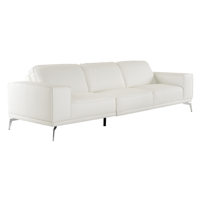 Soho - Italian White Leather Sofa — view 2