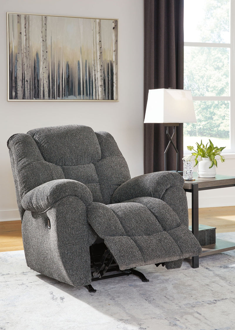 Foreside - Rocker Recliner - Charcoal - R&R Furniture Gallery (Fountain Valley, CA)