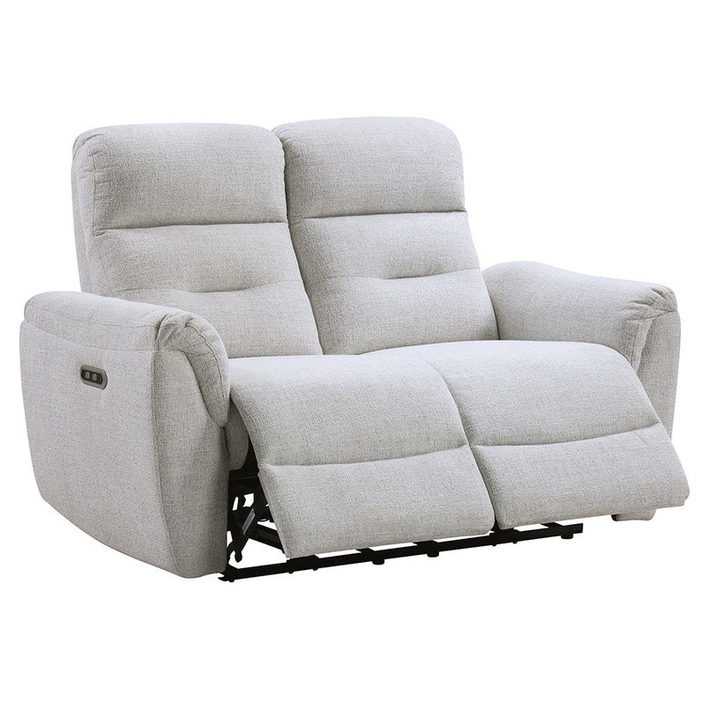 Eastre - Power Motion Loveseat With USB Port - Beige Chenille - R&R Furniture Gallery (Fountain Valley, CA)