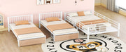 Triple Bunk Bed With Drawers, Multi-Functional Frame With Desks And Shelves In The Middle - R&R Furniture Gallery (Fountain Valley, CA)
