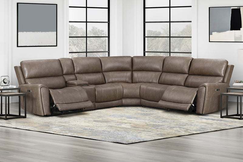Hancock - Zero Gravity Power Reclining Sectional With Power Adjustable Headrests - R&R Furniture Gallery (Fountain Valley, CA)
