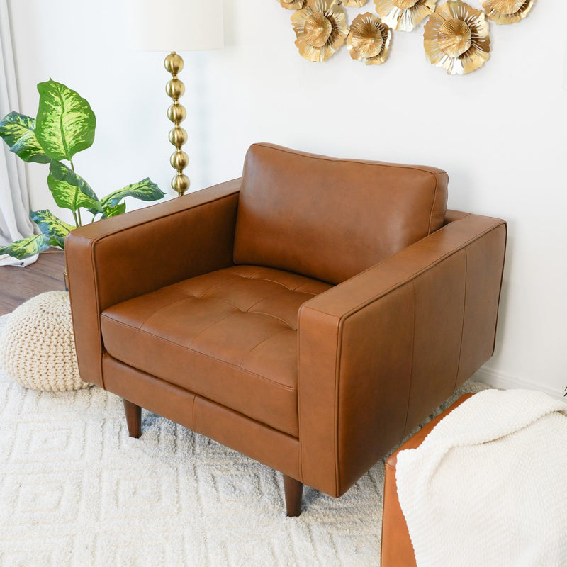 Catherine - Lounge Chair - Brown / Tan - R&R Furniture Gallery (Fountain Valley, CA)