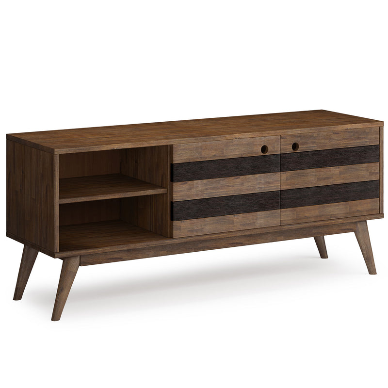 Clarkson - Low TV Stand - Rustic Natural Aged Brown - R&R Furniture Gallery (Fountain Valley, CA)
