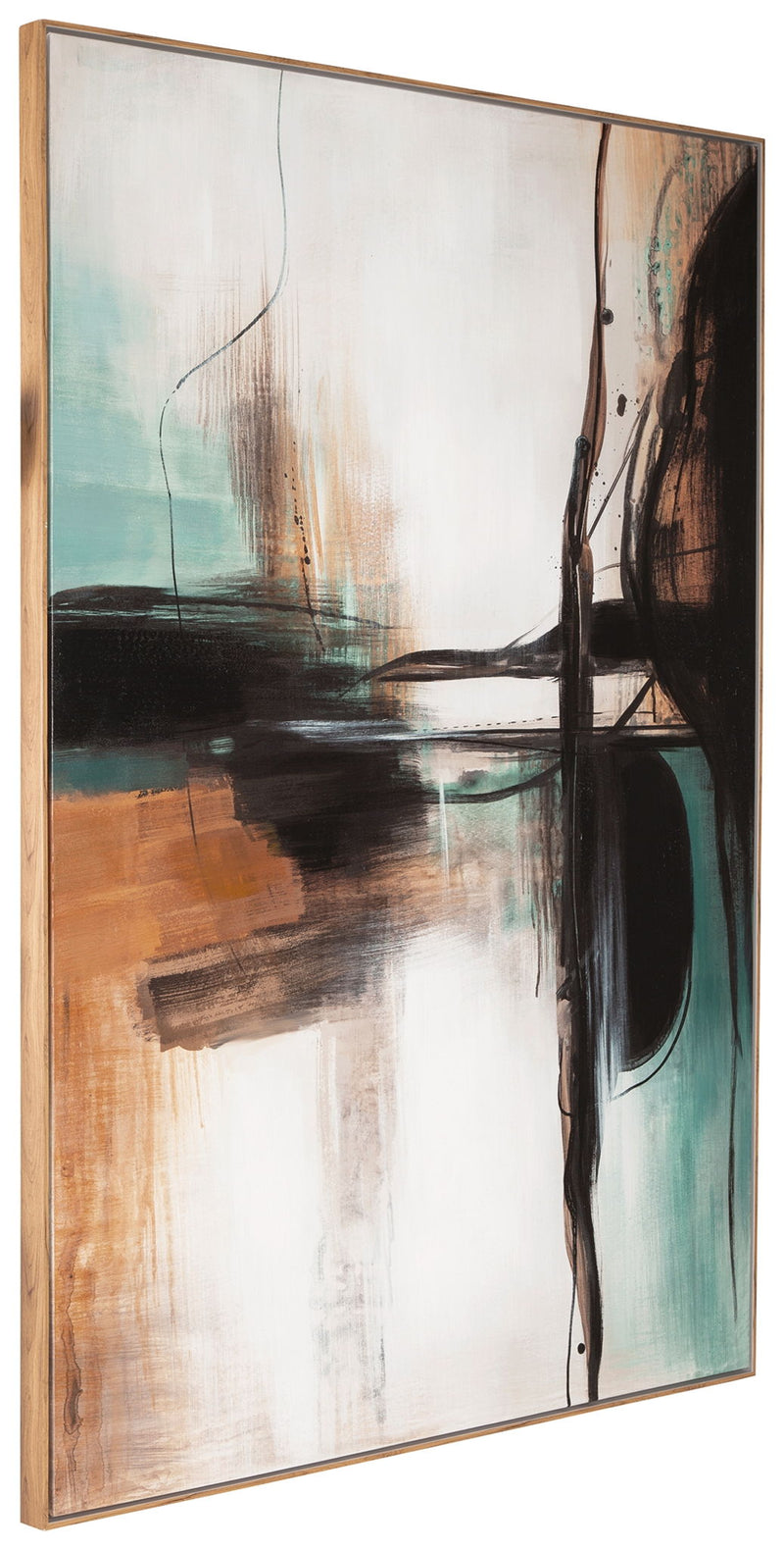 Brunonia - Wall Art - Teal / Orange / Black - R&R Furniture Gallery (Fountain Valley, CA)