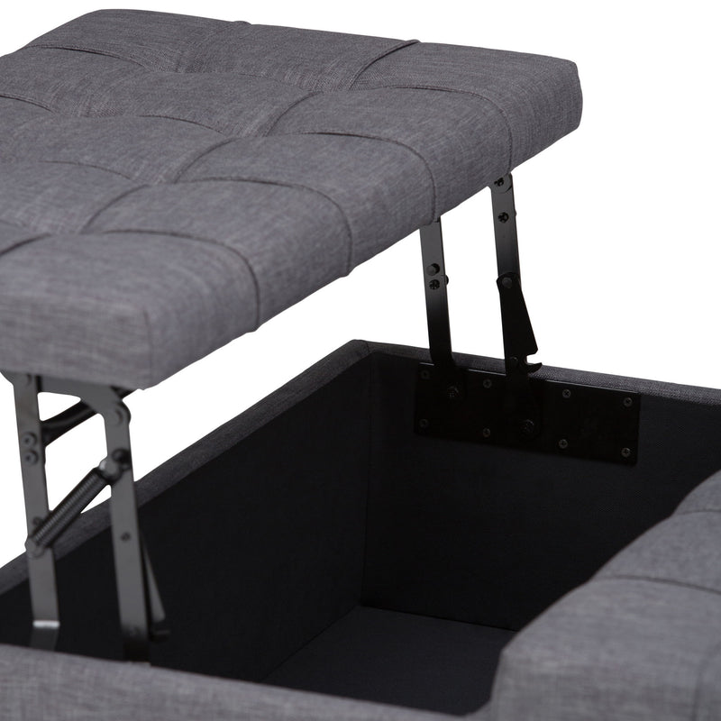 Harrison - Upholstered Coffee Table Storage Ottoman - R&R Furniture Gallery (Fountain Valley, CA)