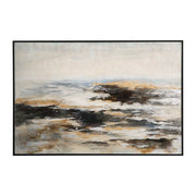Light brown abstract canvas art by Uttermost, featuring a modern, textured design suitable for contemporary home decor.