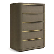 Lois - Modern Beige Shagreen + Brass Chest — view 5
