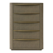 Lois - Modern Beige Shagreen + Brass Chest — view 4