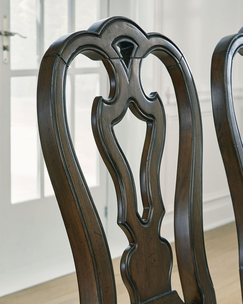 Maylee - Dining Upholstered Side Chair (Set of 2) - Dark Brown - R&R Furniture Gallery (Fountain Valley, CA)