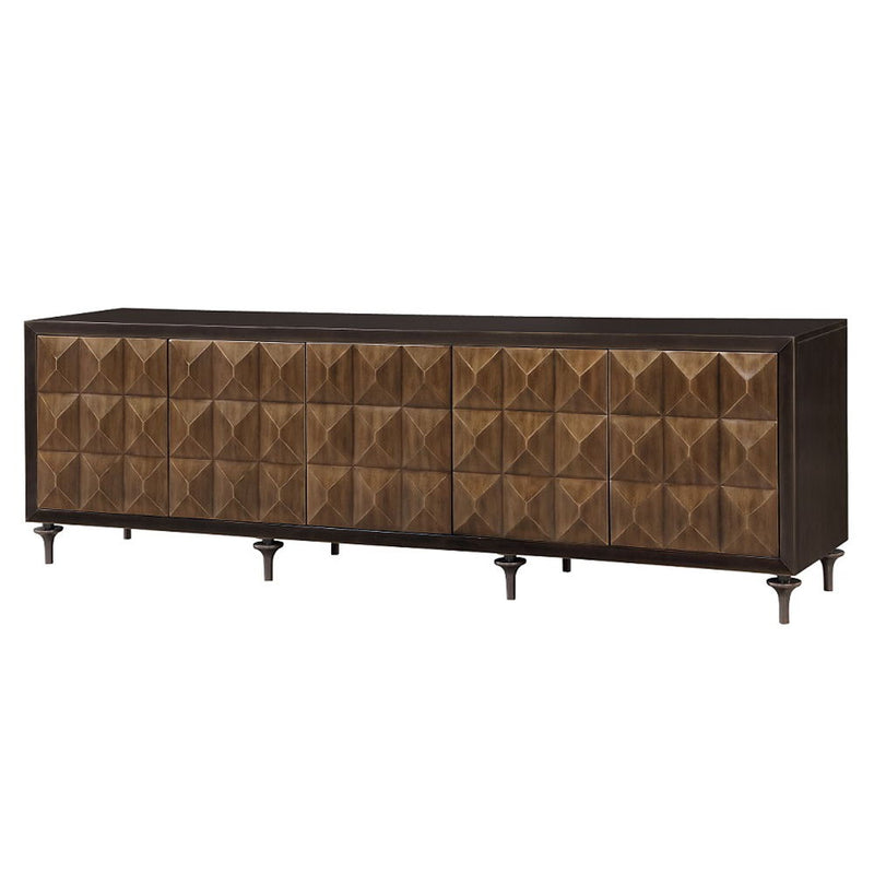 Diya - Console Cabinet - Forged Bronze & Espresso - R&R Furniture Gallery (Fountain Valley, CA)