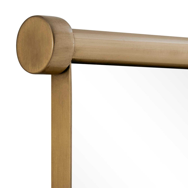 Scroll - Rectangular Mirror - Brass / Gold