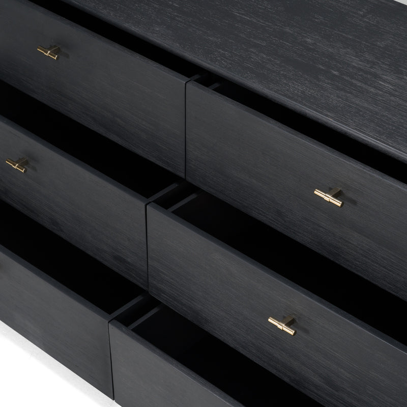 Fields - Modern Black Acacia Dresser — view 5