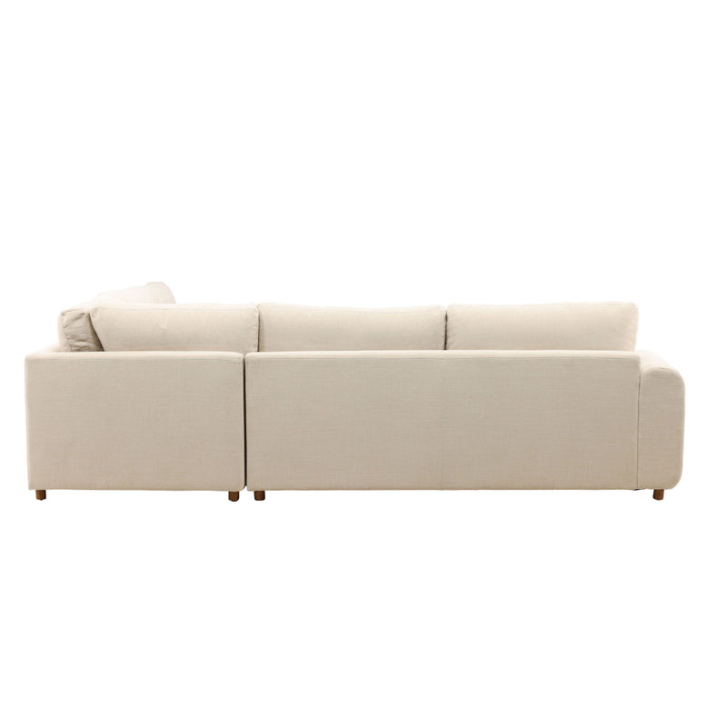 Araceli - L-Shape Sectional - Topanga Oat And Light Brown