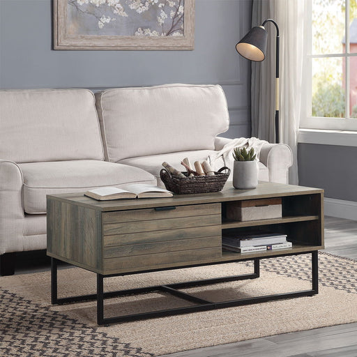 Homare - Coffee Table - Rustic Oak & Black - R&R Furniture Gallery (Fountain Valley, CA)