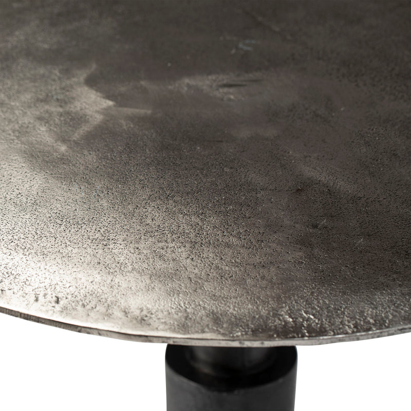 Higsby - Bistro Table 30" - Raw Nickel With Black Patina