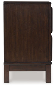 Vanmore - Two Drawer Night Stand - Dark Brown - R&R Furniture Gallery (Fountain Valley, CA)