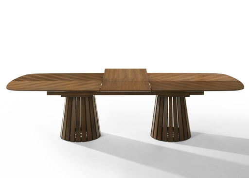 Truman - Mid-Century Modern Walnut Extendable Dining Table + 8 Chairs Set — view 2